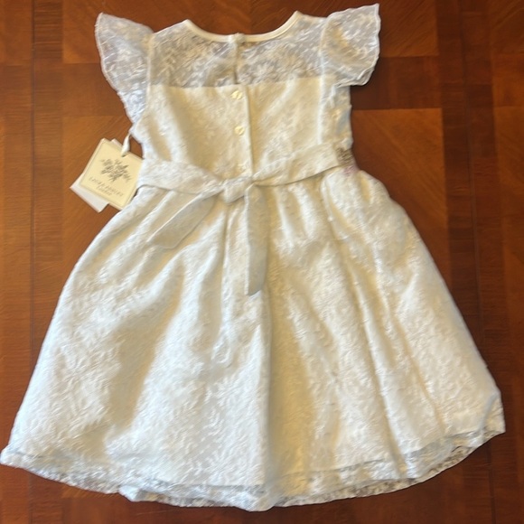 Laura Ashley London Girls Dress White Lace Crinoline 3T NWT - Picture 2 of 9